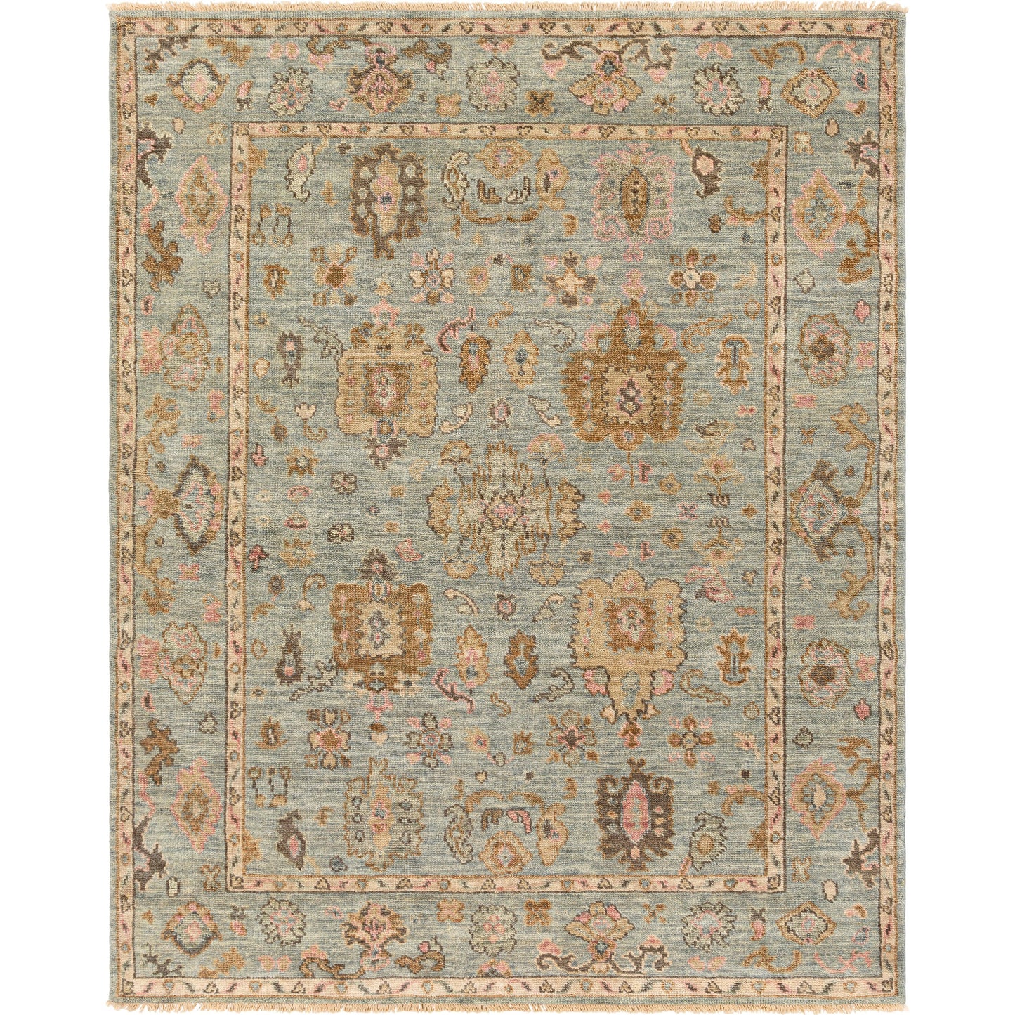 001 SI-1877805,SI-1877806,SI-1877807,SI-1877808,SI-1877809 | Primary Silo | Biscayne Rug - 25932 by Surya in peach, dusty sage. Made from 100% new zealand wool in a unique style.