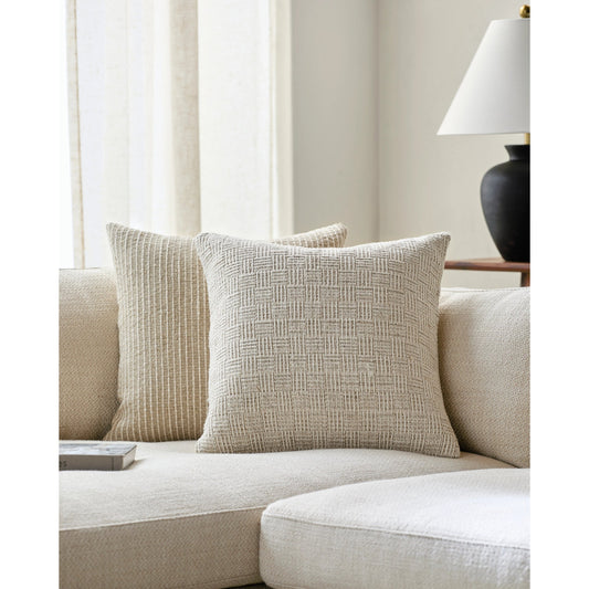 Bentonville Pillow - 516430 by Surya in light beige. Made from linen, cotton in a modern style.