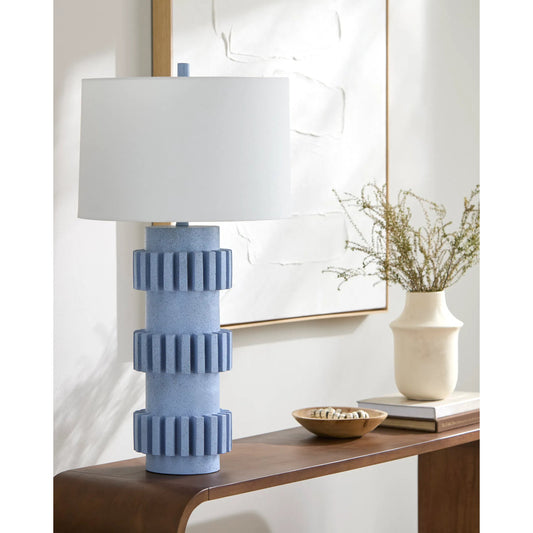 Bute Accent Table Lamp by Livabliss in painted. Made from resin, linen, plastic in a modern style.