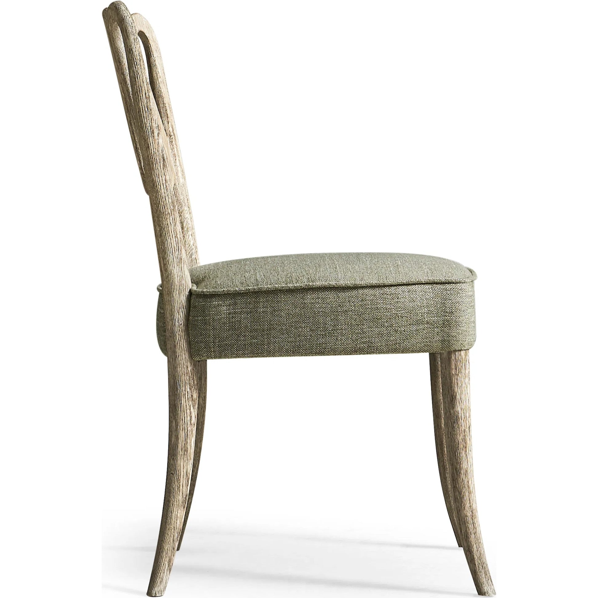 Ampney Side Chair (Set of 2) by Jonathan Charles in light brown and washed grey oak. Made from oak, foam, fabric in a traditional style.