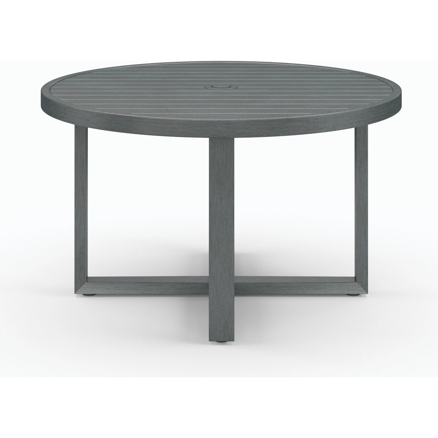002 SI-2166988 | Additional Silo | Redondo Outdoor 50" Round Dining Table by Sunset West in slate. Made from aluminum in a modern style.