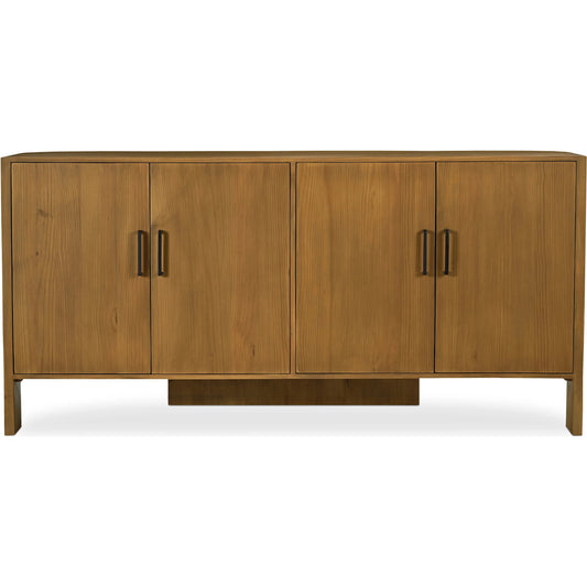Lachlan Sideboard by Moe's Home Collection in brown and light brown. Made from pine wood in a traditional style.