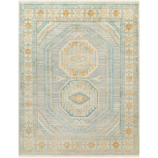 001 SI-1917473,SI-1917476,SI-1917477,SI-1917478 | Primary Silo | Bunyan BYN-2301 Rug by Surya in beige, pale blue, light brown, light slate, light sage. Made from main: 70% wool, main: 30% viscose in a unique style.
