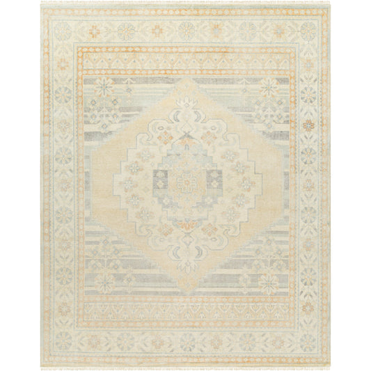 001 SI-1917485,SI-1917488,SI-1917489,SI-1917490 | Primary Silo | Bunyan BYN-2303 Rug by Surya in wheat, peach, seafoam, slate. Made from main: 70% wool, main: 30% viscose in a unique style.