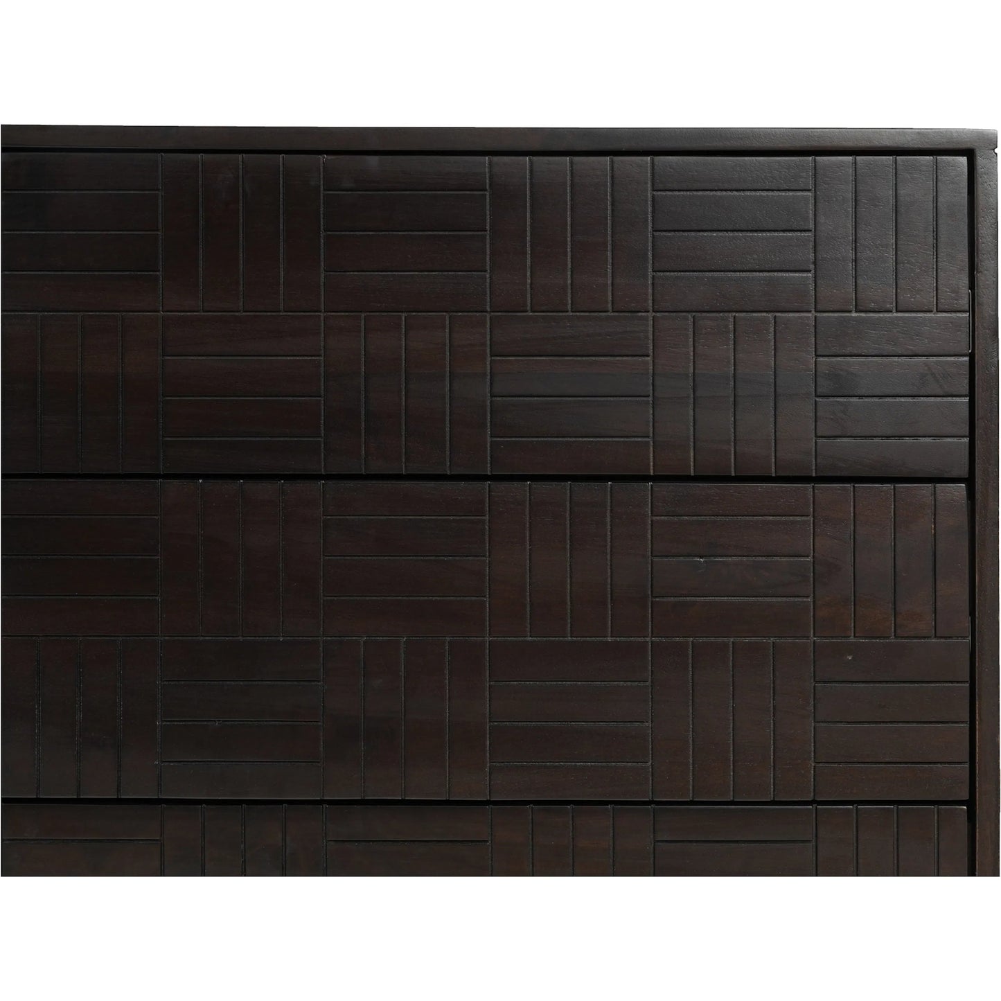 005 SI-2253675 | Additional Silo | Denman 6 Drawer Dresser by Moe's Home Collection in dark brown. Made from solid mango wood, mdf back, drawer bottom in a unique style.