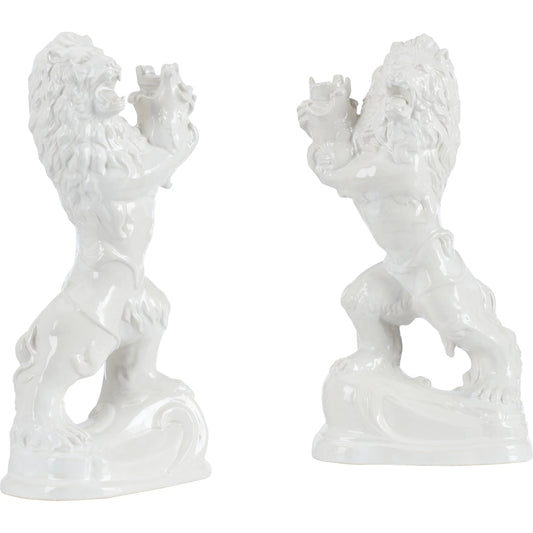001 SI-2533970 | Primary Silo | Faience Lions (Set of 2) by Chelsea House. Made from unique in a unique style.