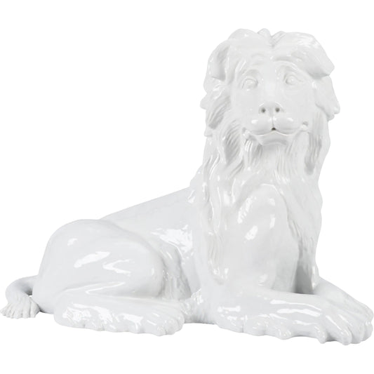 001 SI-2533875 | Primary Silo | Meissen Lion by Chelsea House in white, cream and white glaze. Made from unique in a unique style.