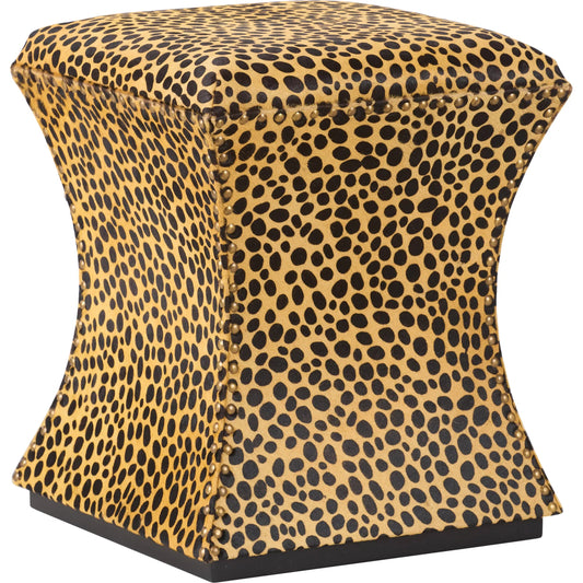 001 SI-2533868 | Primary Silo | Leopard Ottoman by Chelsea House in orange, black and leopard print. Made from unique in a unique style.
