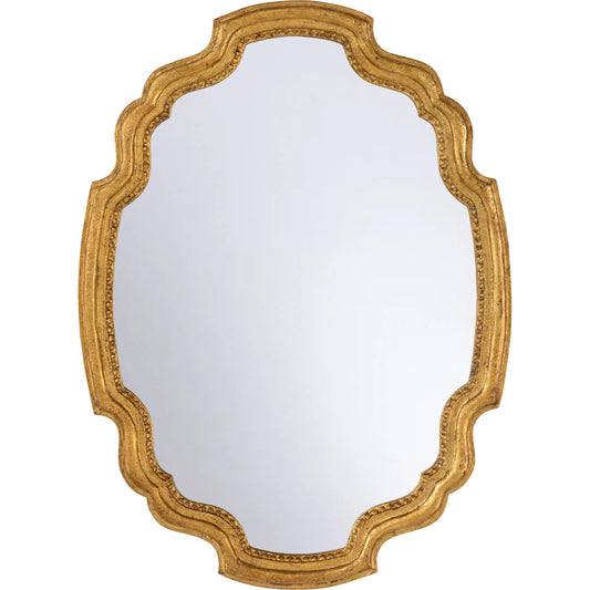 001 SI-2533854 | Primary Silo | Kaia Mirror by Chelsea House in gold and aged gold, plain, clear. Made from unique in a unique style.