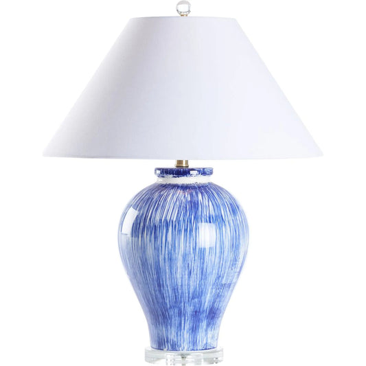 001 SI-2533819 | Primary Silo | Dree Table Lamp by Chelsea House in blue, white, cream and blue, white glaze, clear. Made from unique in a unique style.