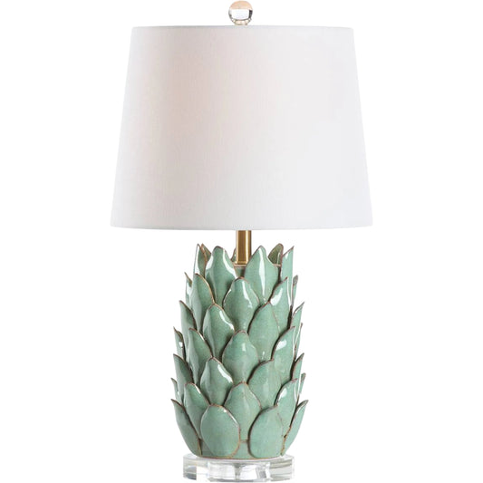 000 SI-2533853 | Primary Silo | Issey Table Lamp by Chelsea House in green and celedon glaze, clear. Made from unique in a unique style.