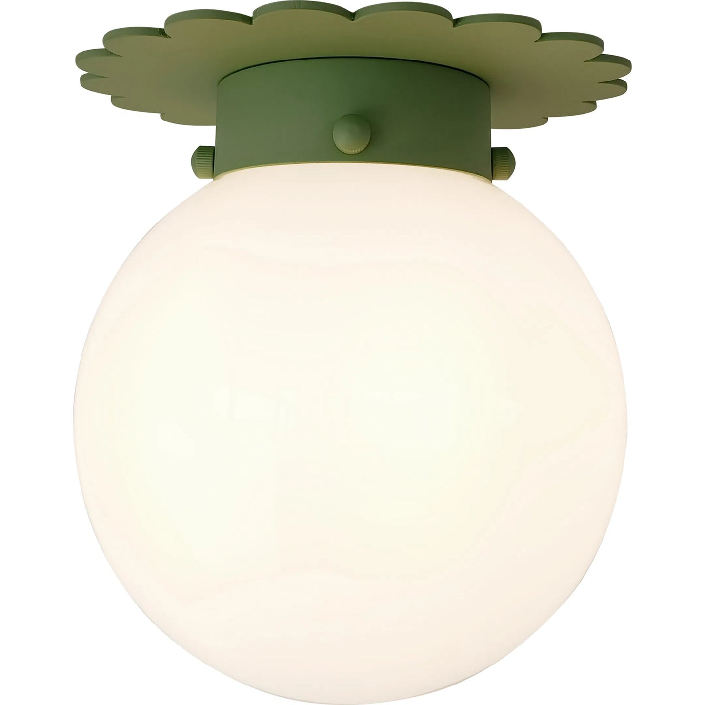 003 SI-2453007 | Additional Silo | Fancy Scalloped Flushmount by Chelsea House in green, white, cream. Made from steel, glass in a eclectic & global style.