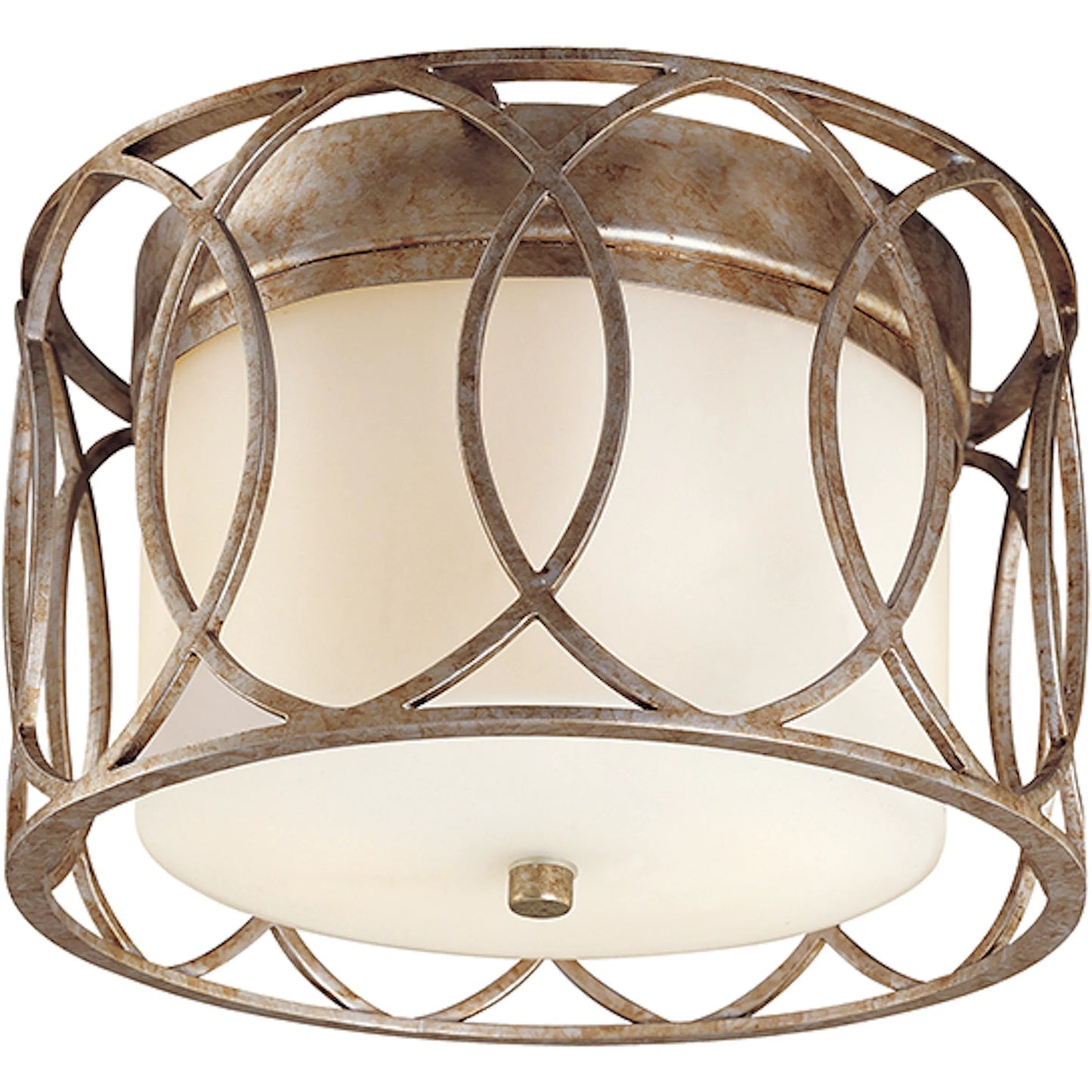 001 SI-2072921 | Primary Silo | Sausalito Ceiling Flush Mount by Troy in silver gold. Made from hand worked iron in a modern style.