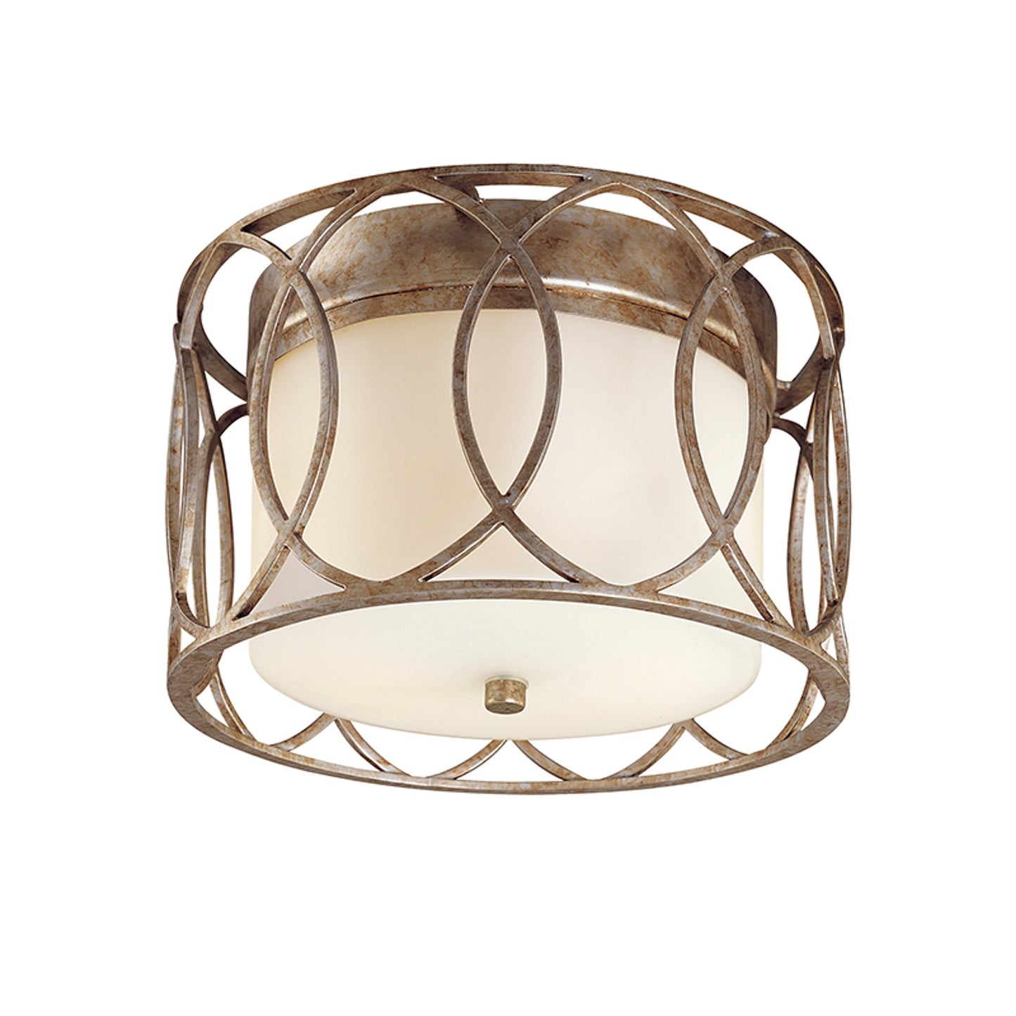 002 SI-2072921 | Additional Silo | Sausalito Ceiling Flush Mount by Troy in silver gold. Made from hand worked iron in a modern style.