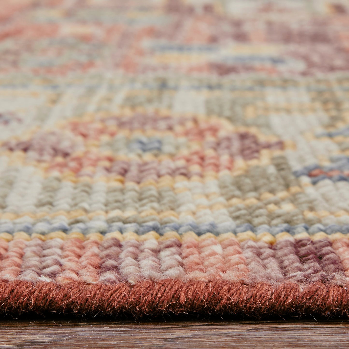 006 SI-2158849 | Closeup | Fillmore Transitional Rug - FIL69CKF by Feizy in red, ivory, gold. Made from wool in a unique style.
