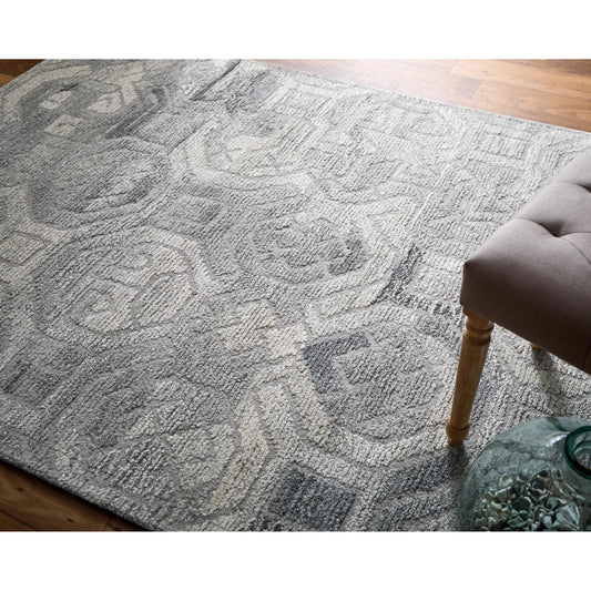 Asher Transitional Rug - 8772F by Feizy in gray, ivory, taupe. Made from wool, viscose in a unique style.