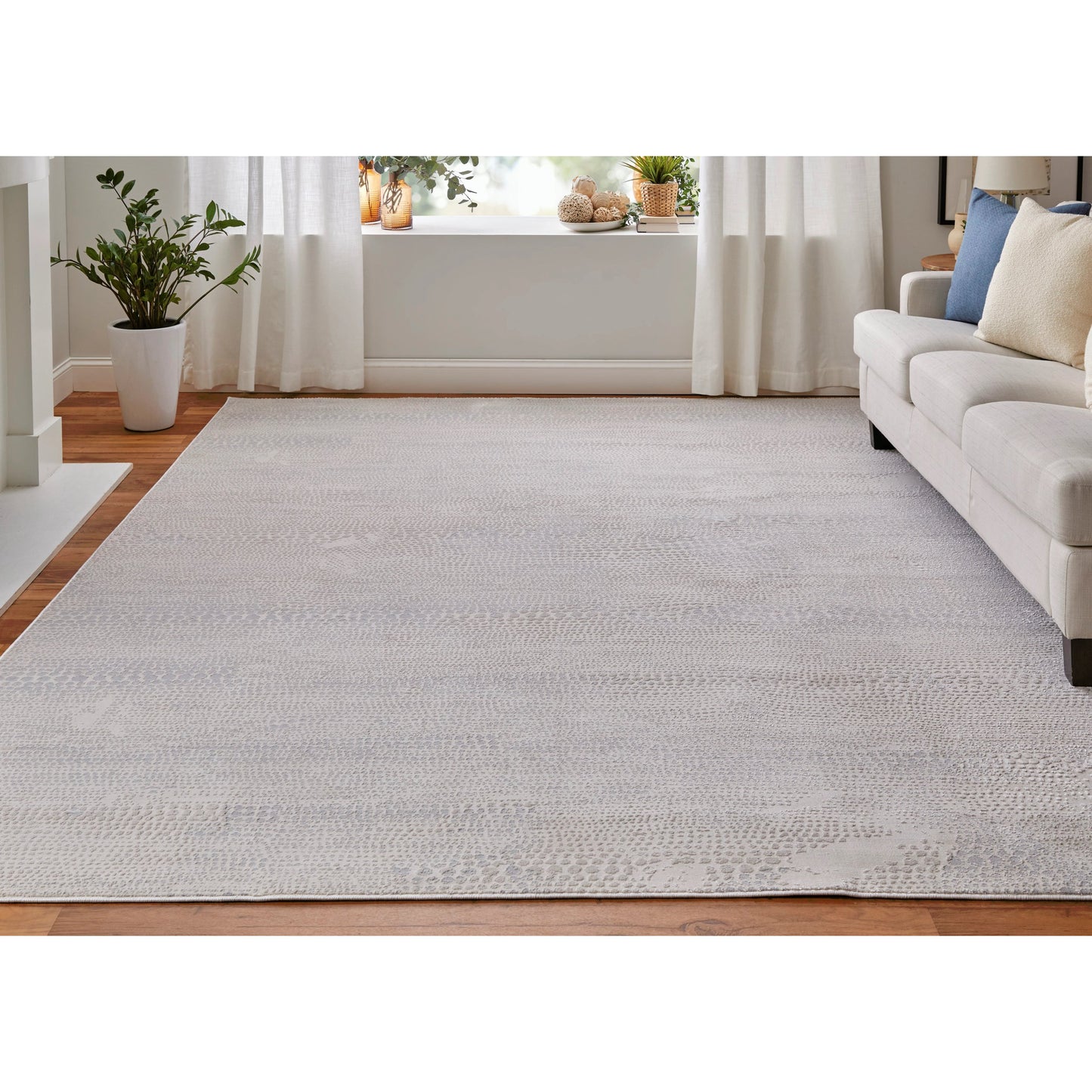 009 SI-2158650,SI-2158651,SI-2158652,SI-2158653 | Lifestyle | Prasad Rug - 67039N8F by Feizy in ivory, silver, gray. Made from polypropylene, polyester in a unique style.