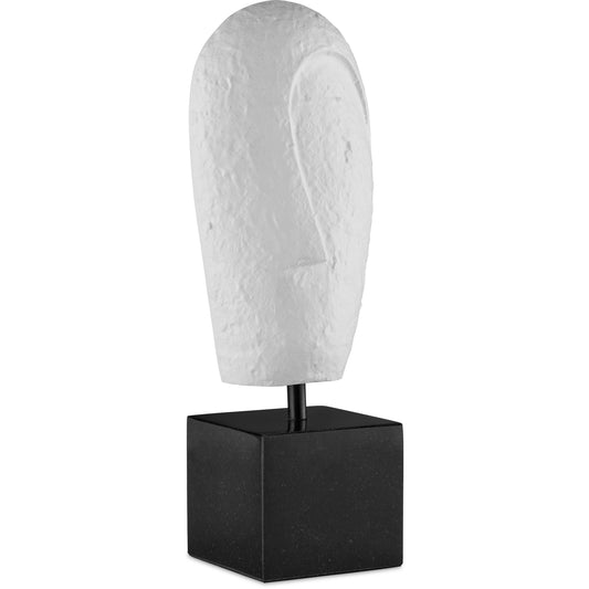 Colette Objet by Currey and Company in white, black. Made from cast aluminum, stone in a modern style.