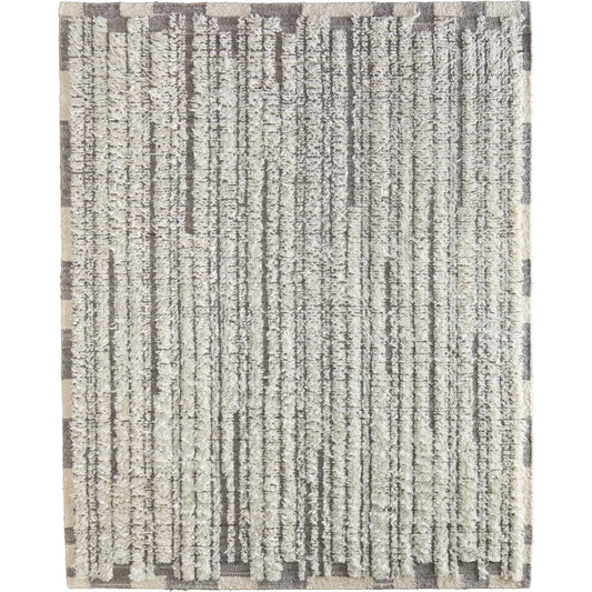 Ashby Transitional Stripes Rug - 8906F by Feizy in ivory, gray. Made from wool in a unique style.