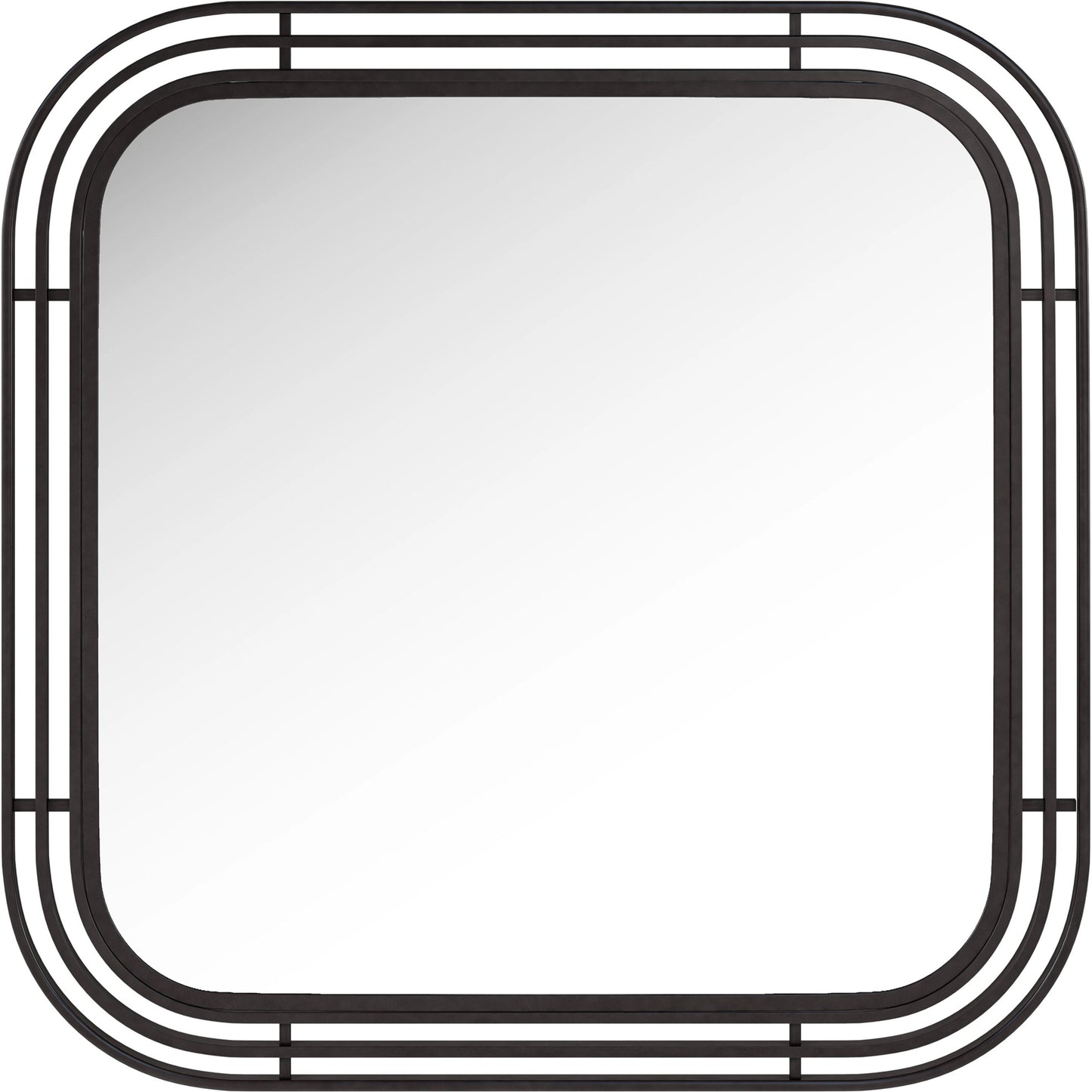 002 SI-2065180 | Additional Silo | Portico Square Mirror by A.R.T. Furniture in matte black. Made from steel, glass in a modern style.