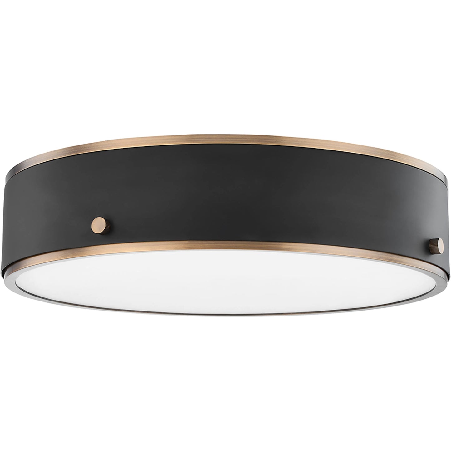 007 SI-2030199 | Primary Silo | Eli Flush Mount by Troy in patina brass, soft black. Made from steel in a modern style.
