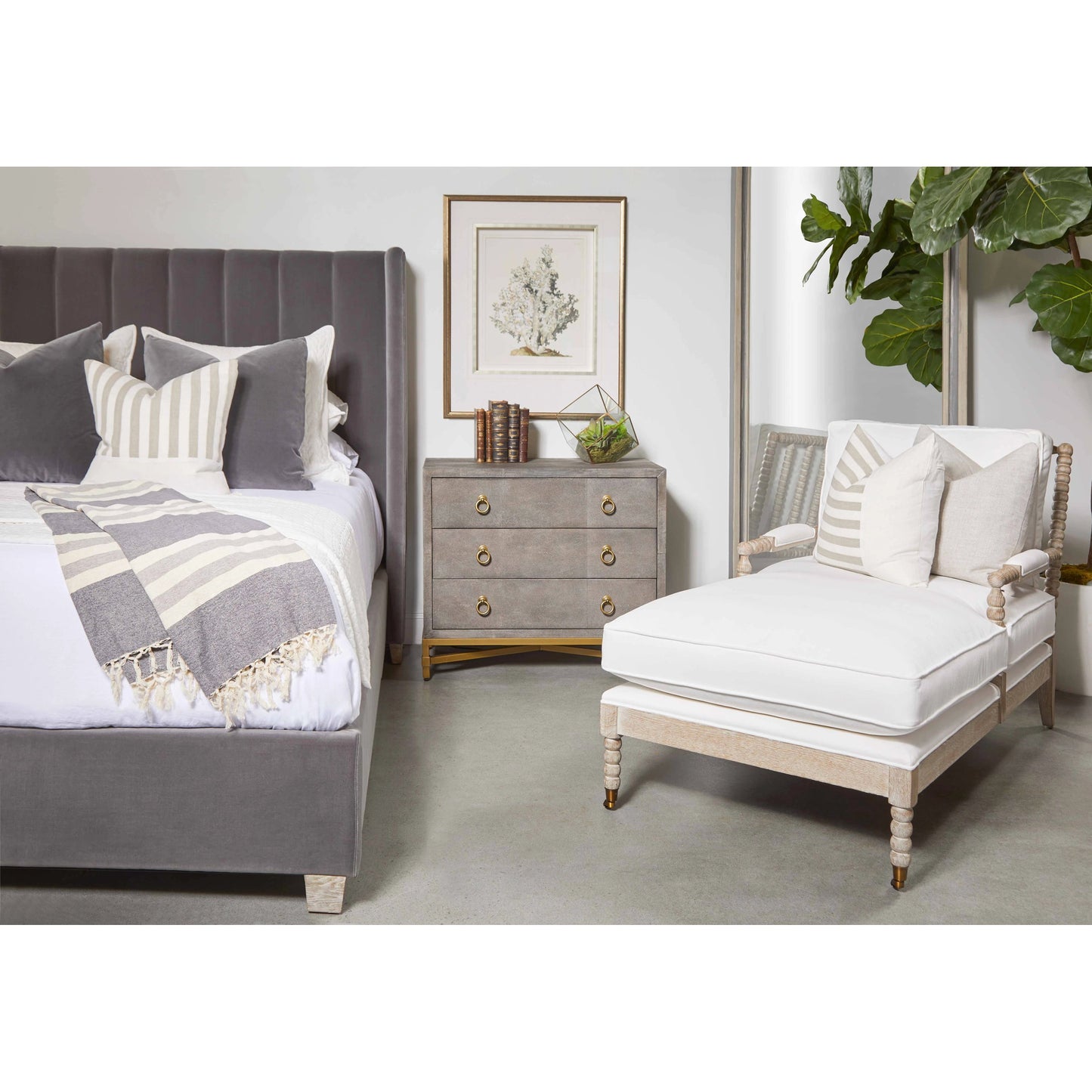 008 SR-387124 | Lifestyle | Caden Mirror by Essentials For Living in cream elm, gray pine. Made from reclaimed elm, reclaimed pine, glass in a modern style.