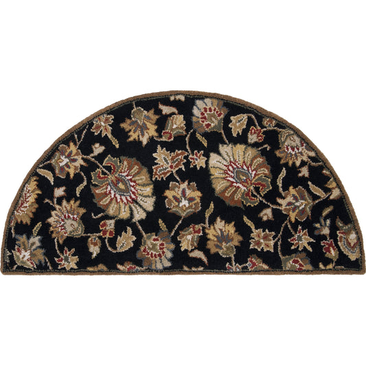 Caesar Rug - 1211 by Livabliss in black, dark brown, light beige, beige, light olive, medium brown. Made from 100% wool in a unique style.