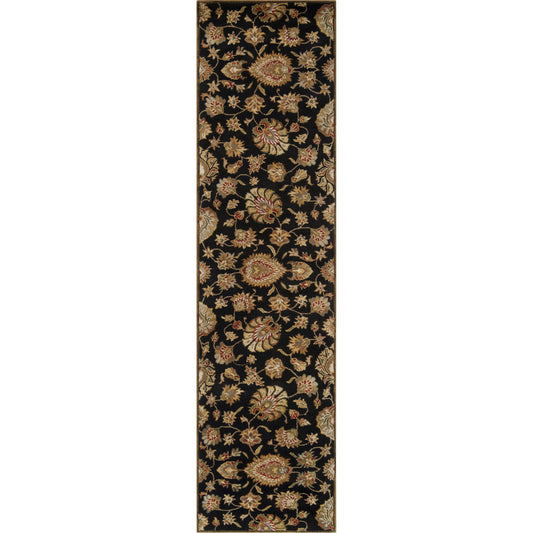 Caesar Rug - 1211 by Livabliss in black, dark brown, light beige, beige, light olive, medium brown. Made from 100% wool in a unique style.