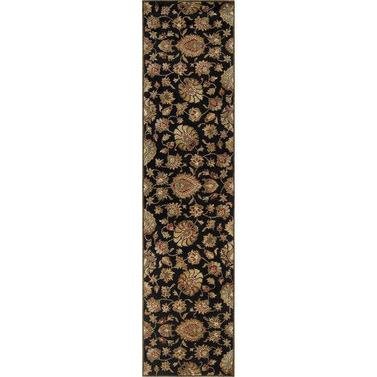 Caesar Rug - 1211 by Livabliss in black, dark brown, light beige, beige, light olive, medium brown. Made from 100% wool in a unique style.