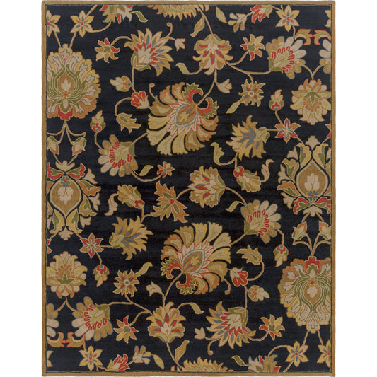 Caesar Rug - 1211 by Livabliss in black, dark brown, light beige, beige, light olive, medium brown. Made from 100% wool in a unique style.