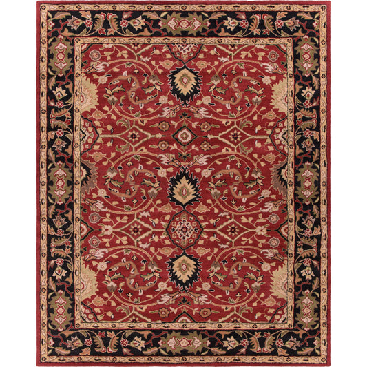 000 17751-9463 | Primary Silo | Caesar CAE-1031 Rug by Livabliss in burgandy, black, olive, mustard, beige, burnt orange. Made from 100% wool in a unique style.