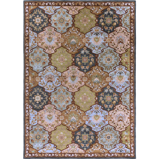 001 17752-9459,17752-9467 | Primary Silo | Caesar Rug - 374 by Surya in charcoal, olive, sage, tan, dark brown. Made from 100% wool in a unique style.