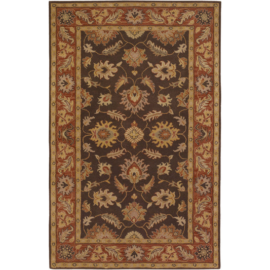 000 17755-9461,17755-9462,17755-9466,17755-9467 | Primary Silo | Caesar CAE-1036 Rug by Livabliss in dark brown, rust, light brown, burnt orange, medium brown, brown. Made from 100% wool in a unique style.