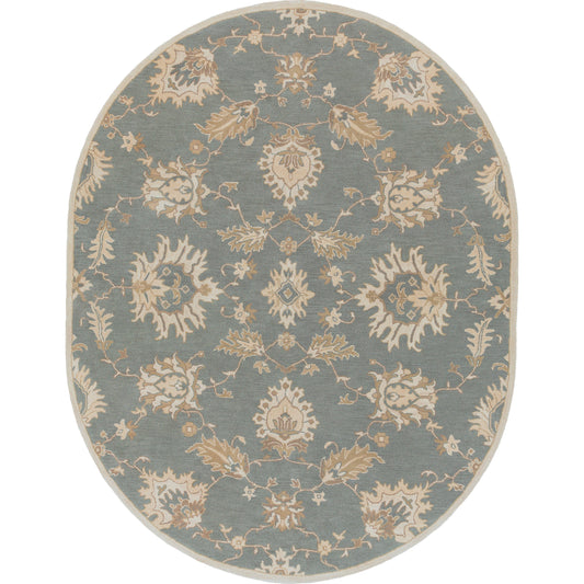 Caesar Rug - 12916 by Surya in medium gray, ivory, olive, brown. Made from 100% wool in a unique style.