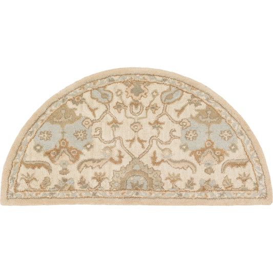 Caesar Rug - 13063 by Livabliss in cream, light brown, dusty sage, light olive. Made from 100% wool in a unique style.