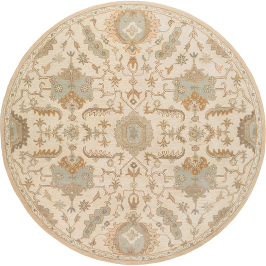 Caesar Rug - 13063 by Livabliss in cream, light brown, dusty sage, light olive. Made from 100% wool in a unique style.