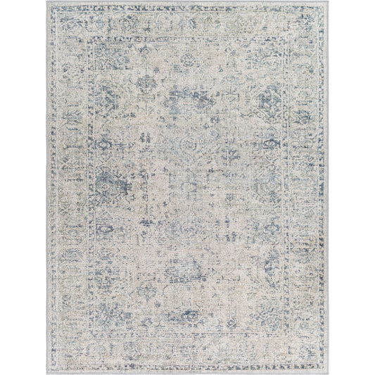 Calhoun Rug - 487741 by Livabliss in beige, gray, slate, white, denim, dark blue. Made from face: 100% polyester, warp: 100% cotton in a unique style.