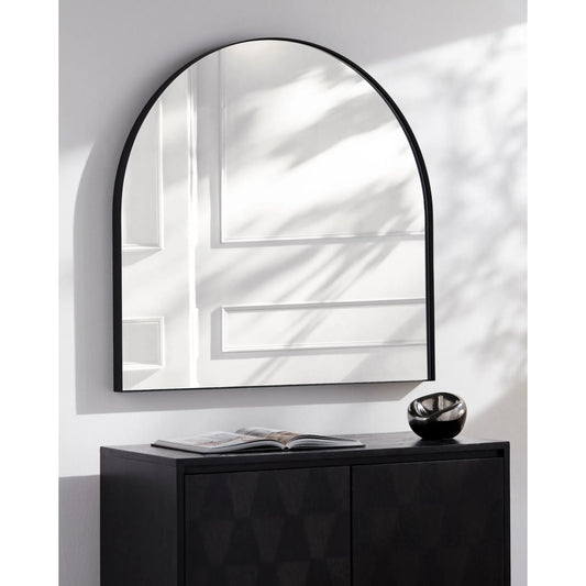 Carbondale Wide Arch Accent Mirror by Livabliss in frame: black and matte. Made from iron in a transitional style.