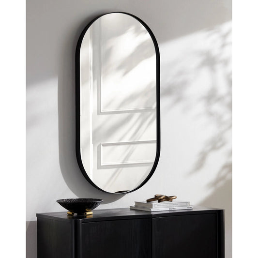 Carbondale Oval Accent Mirror by Livabliss in matte. Made from iron in a transitional style.