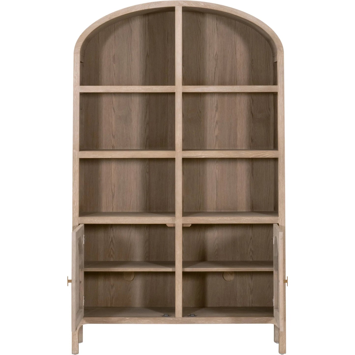 001 SI-2249292 | Additional Silo | Cane Storage Bookcase by Essentials For Living in smoke gray. Made from solid oak wood, oak veneer, cane, metal in a unique style.