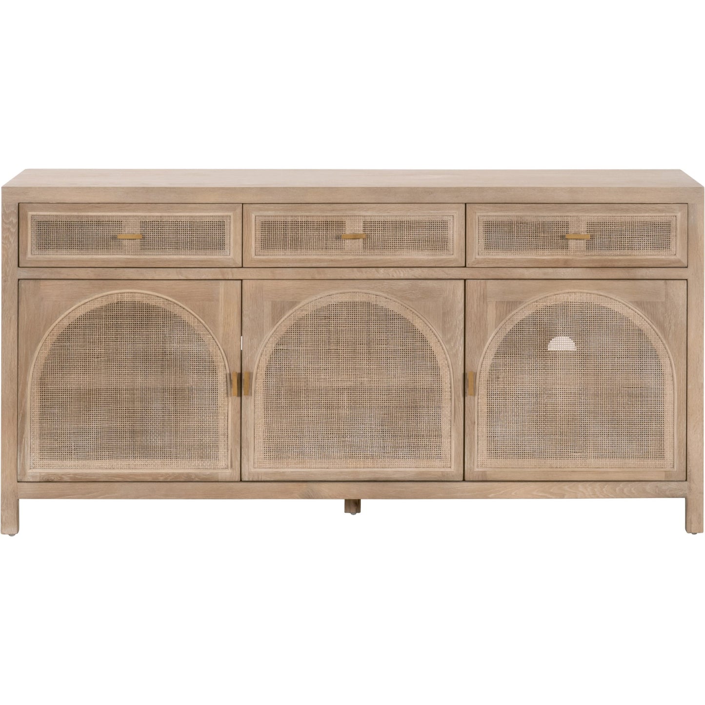006 SI-1998822 | Additional Silo | Cane Media Sideboard by Essentials For Living in smoke gray oak, smoke gray cane. Made from solid reclaimed oak, oak veneer, cane, metal in a cottage & farmhouse style.