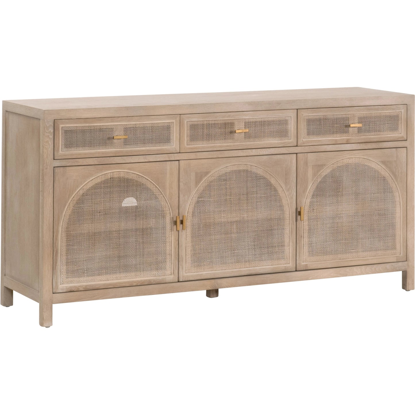 001 SI-1998822 | Additional Silo | Cane Media Sideboard by Essentials For Living in smoke gray oak, smoke gray cane. Made from solid reclaimed oak, oak veneer, cane, metal in a cottage & farmhouse style.