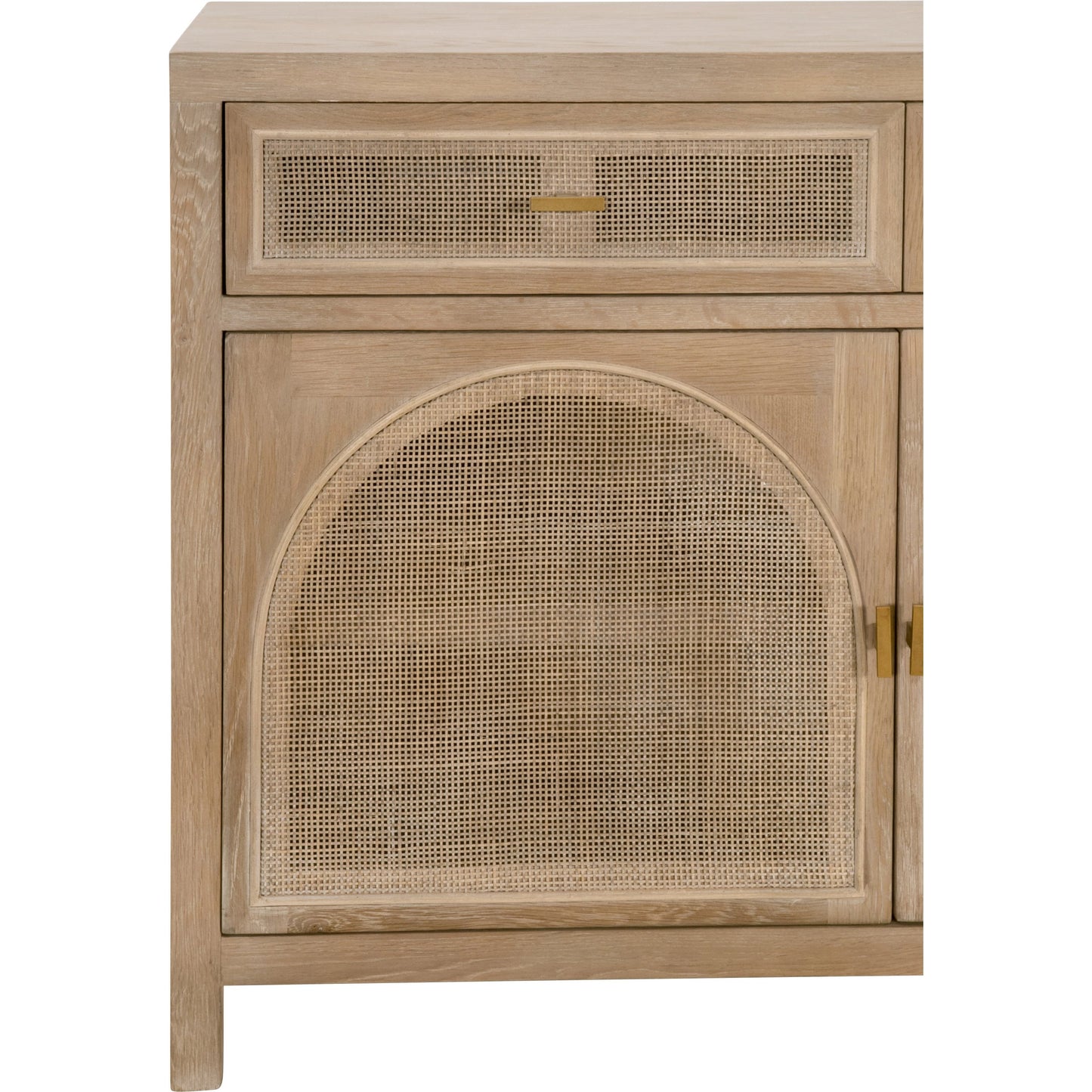 009 SI-1998822 | Additional Silo | Cane Media Sideboard by Essentials For Living in smoke gray oak, smoke gray cane. Made from solid reclaimed oak, oak veneer, cane, metal in a cottage & farmhouse style.