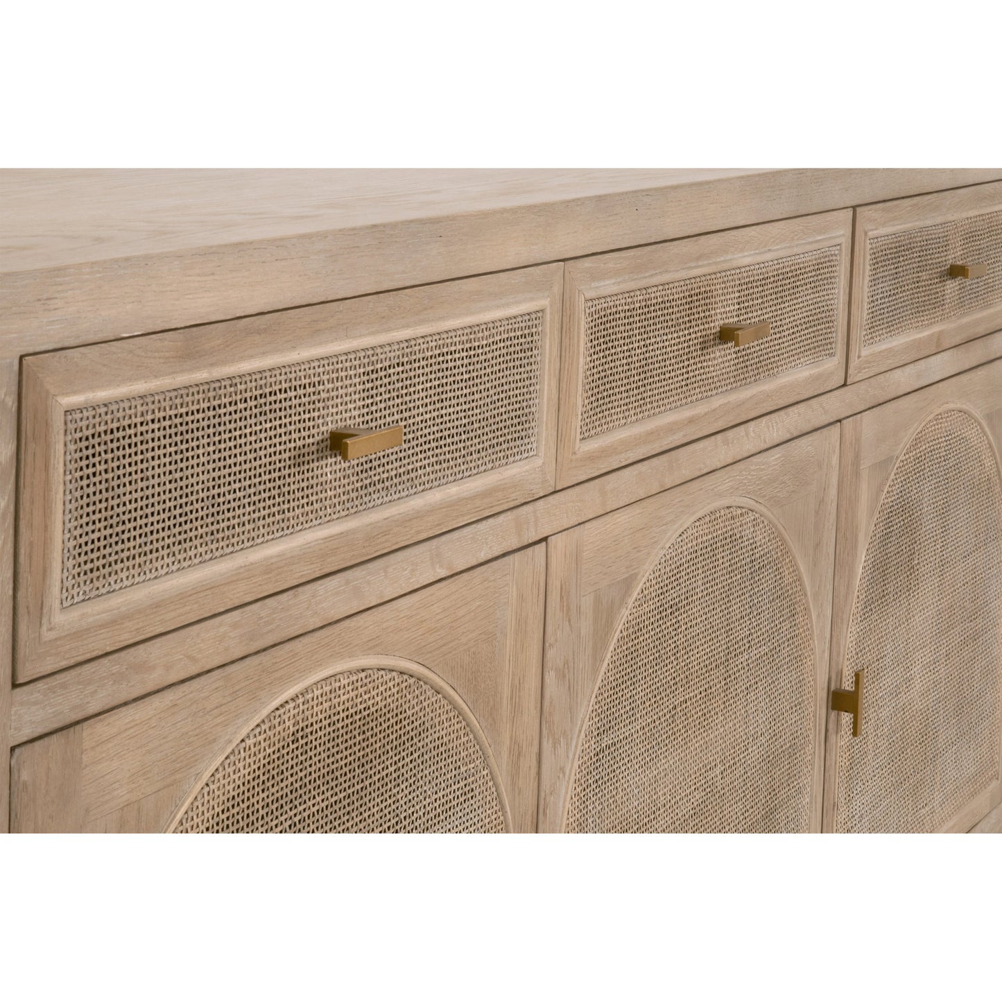008 SI-1998822 | Additional Silo | Cane Media Sideboard by Essentials For Living in smoke gray oak, smoke gray cane. Made from solid reclaimed oak, oak veneer, cane, metal in a cottage & farmhouse style.