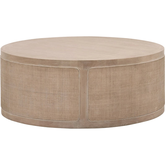 Cane Coffee Table by Essentials For Living in smoke gray oak, smoke gray cane. Made from solid reclaimed oak, oak veneer, cane in a cottage & farmhouse style.