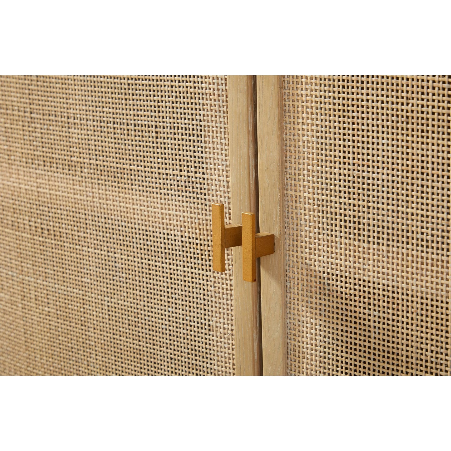 016 SI-2138244 | Unknown | Carina Media Sideboard by Essentials For Living in smoke gray oak, smoke gray cane. Made from solid oak wood, oak veneer, mdf, plywood, cane in a cottage & farmhouse style.