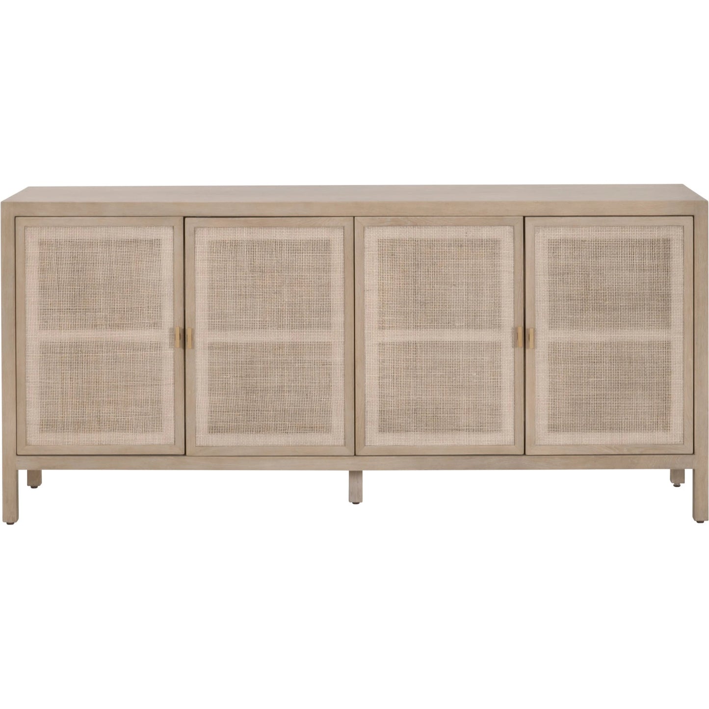 003 SI-2138244 | Additional Silo | Carina Media Sideboard by Essentials For Living in smoke gray oak, smoke gray cane. Made from solid oak wood, oak veneer, mdf, plywood, cane in a cottage & farmhouse style.