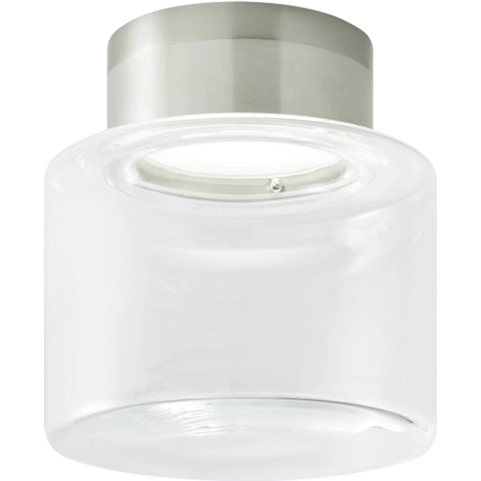 Casen Drum Flush Mount by Tech Lighting in satin nickel. Made from glass in a modern style.