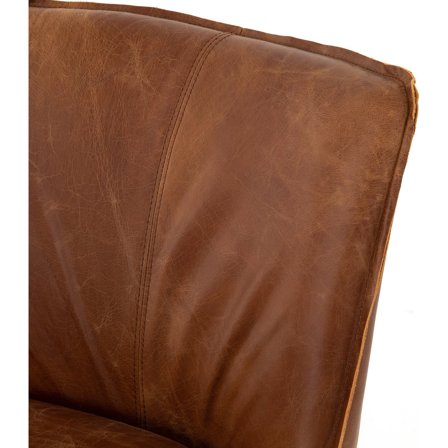 007 SR-711563 | Additional Silo | Aria Dining Chair by Four Hands in sienna chestnut, warm nettlewood and sienna chestnut. Made from top grain leather, solid nettlewood, 100% polyester in a modern style.