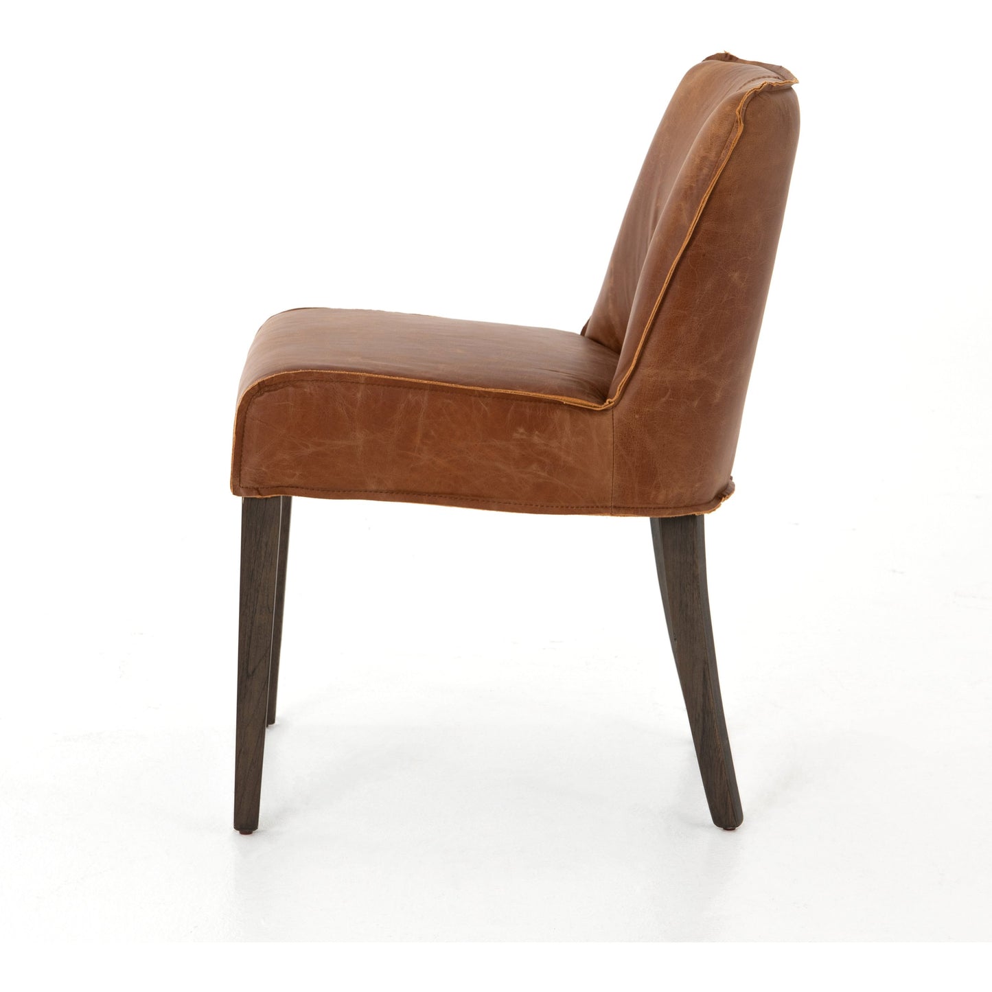 004 SR-711563 | Additional Silo | Aria Dining Chair by Four Hands in sienna chestnut, warm nettlewood and sienna chestnut. Made from top grain leather, solid nettlewood, 100% polyester in a modern style.